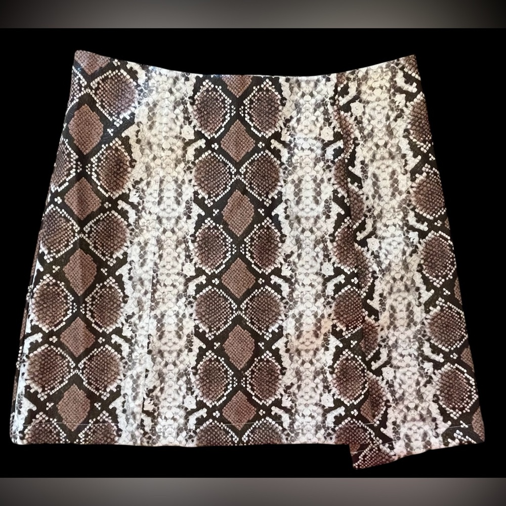 She + Sky Snakeskin Print Skirt